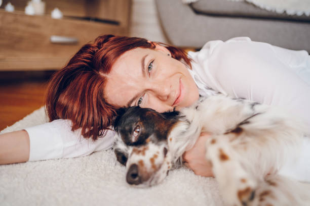 istock Woman love her dog 2204559009