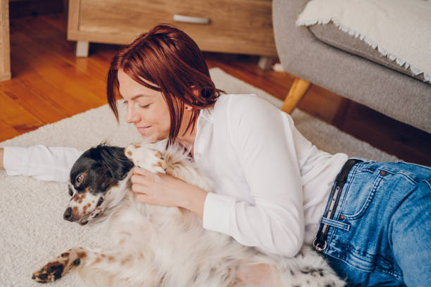 istock Woman love her dog 2204559075