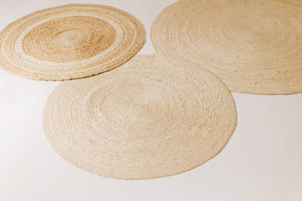 istock Round jute rope rugs 2204559416