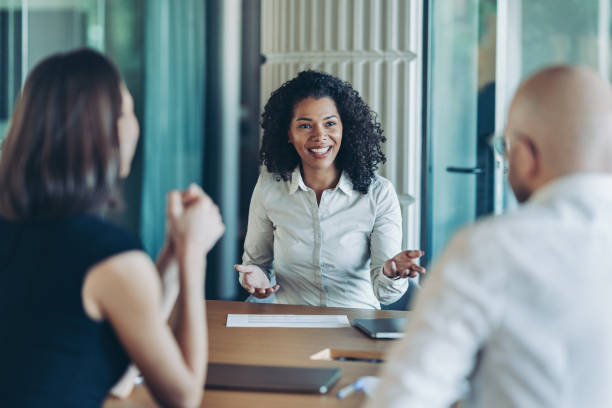 istock Businesswoman presenting a business concept 2204561371