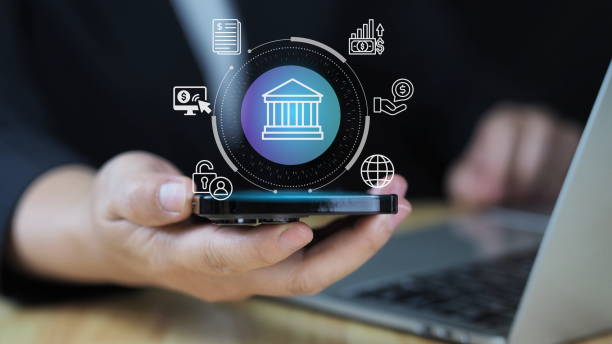 istock Digital banking and financial technology concept.Businessman using mobile banking, digital marketing, cyber security. 2204563802