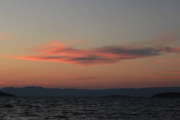 Golden Sunset over the sea. High quality photo