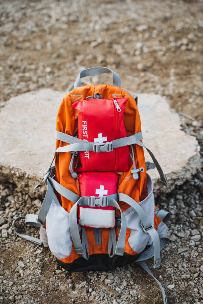 istock The Essential Orange Hiking Backpack comes equipped with a Medical Kit, perfect for ensuring safety during your outdoor adventures 2204572336