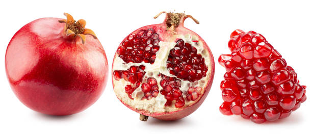 istock set of pomegranates isolated on a white background 2204575301