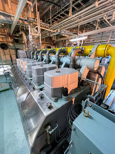 istock Dual fuel main engine of LNG vessel 2204575937