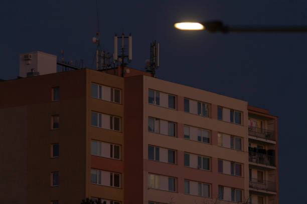 Rising Moon over the City in the Limburg Country.
