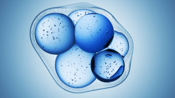 istock Cosmetics blue serum liquid bubbles 3d abstract background. Cosmetic moisturizer essence gel. Collagen fluid bubble molecule. Moisturizing cream or oil, beauty skin concept 2204579827