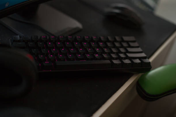 istock This is a Gaming Keyboard designed with Backlit Keys on a Desk setup 2204581170
