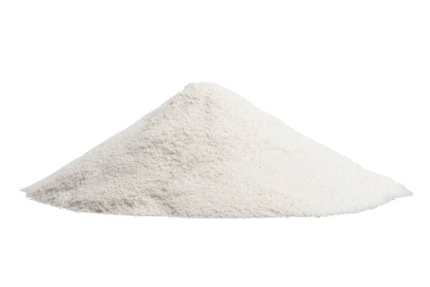 istock Heap of collagen powder on white background. 2204583546