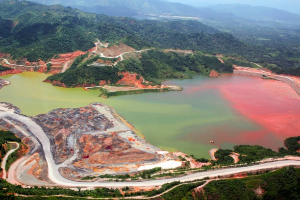 Barrick Gold's tailings dam in Cotui, Dominican Republic