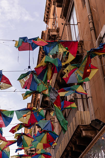 istock Colorful umbrellas in Catania 2204598692