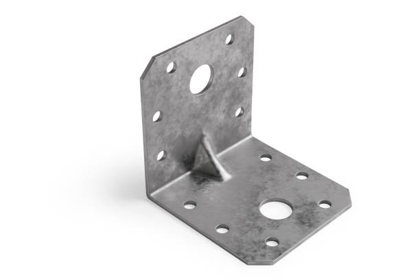 istock Metal angle corner connector with holes 2204598958