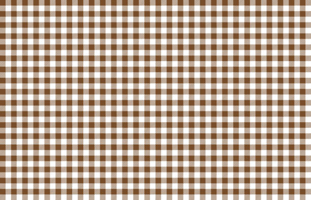 ilustrações de stock, clip art, desenhos animados e ícones de brown white checkered pattern seamless texture - castanho