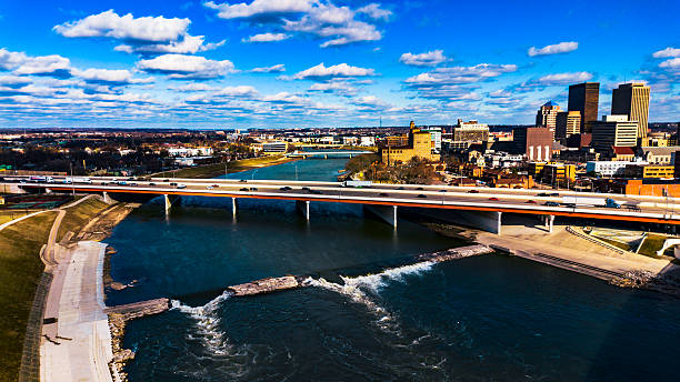istock Dayton, OH Drone Photo - Miami River 2204604942