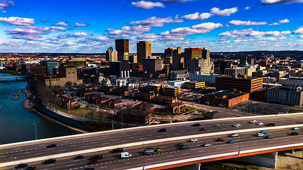 istock Dayton, OH Drone Photo - Miami River 2204604962
