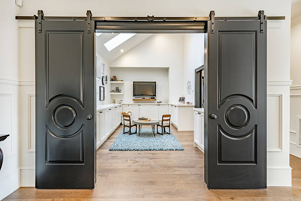 istock Front entry hall foyer of a luxurious and elegant home interior 2204605005