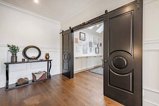 istock Front entry hall foyer of a luxurious and elegant home interior 2204605018