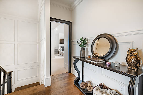 istock Upper landing at top of stairs interior 2204605021