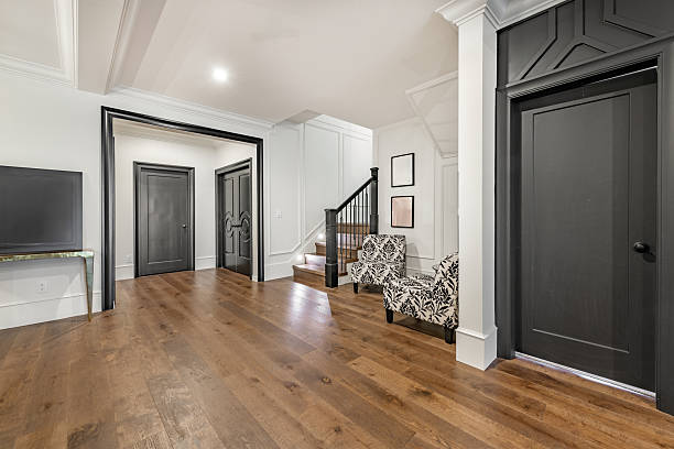 istock Front entry hall foyer of a luxurious and elegant home interior 2204605151