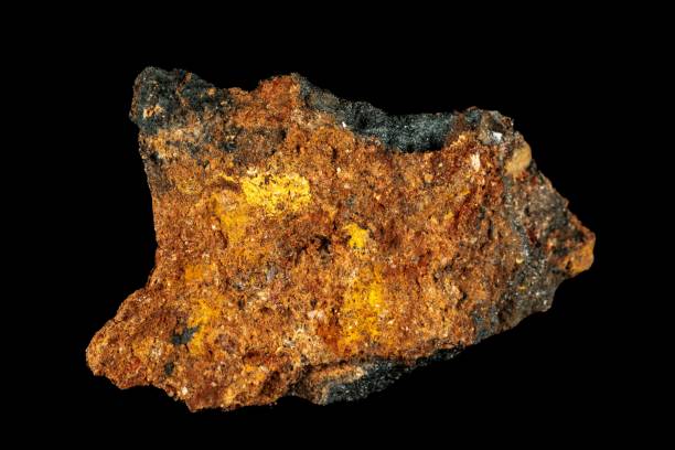 istock Pirolusite mineral specimen close-Up 2204605306