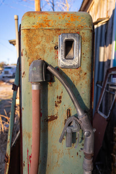 istock Old rusted gas pump in rural Texas. 2204611533