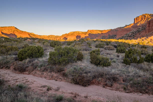 istock Desert cliffs, buttes, and canyons near sunset. 2204611778