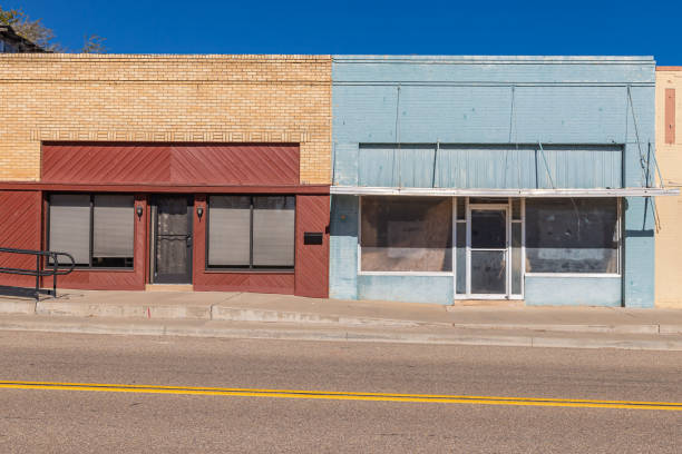 istock Small town main street buildings. 2204612924