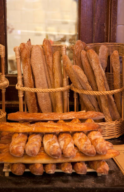 istock Paris  baguettes in bakery. left bank district 2204621536