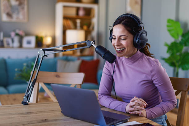 istock Woman working remotely in home office, at workplace with computer as freelancer 2204623077