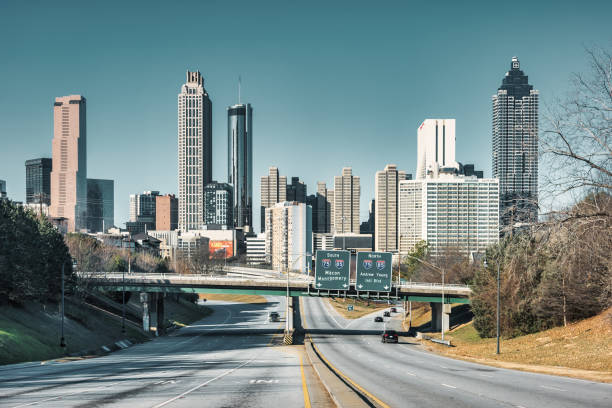 The skyline of downtown Atlanta Georgia USA.