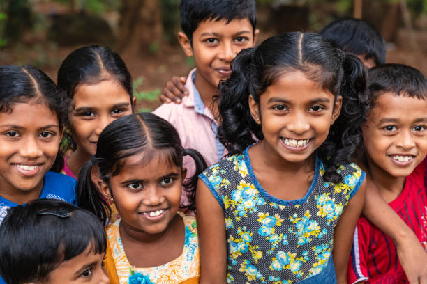 istock Group of happy kids, Sigiriya, Ceylon 2204644893
