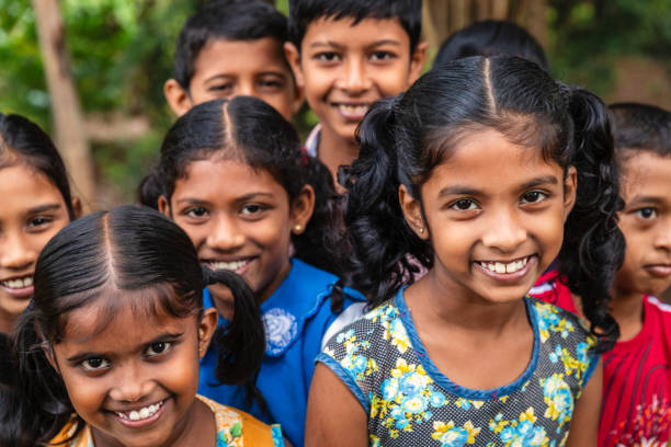 istock Group of happy kids, Sigiriya, Ceylon 2204645006