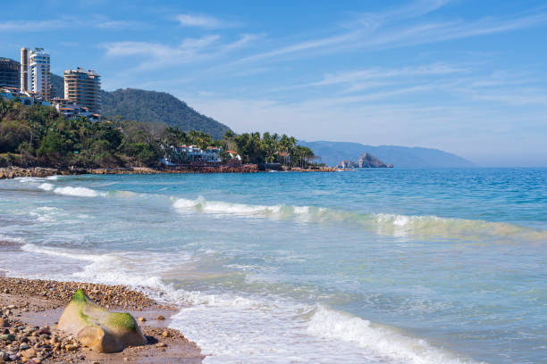 A view of the shoreline in Mexico