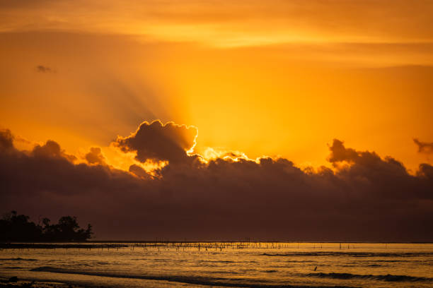 Beautiful seascape at sunrise, Palawan Island.