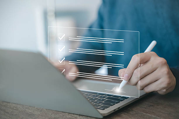 istock Smart Contract Agreement, Online Technology Signature 2204648896