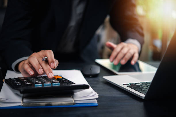 istock Financial analysis and accounting management with digital technology. Great for fintech, corporate finance, and business strategy content.Investment and economic planning concept 2204651680