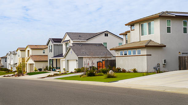 istock Single family Homes on an empty street 2204652404