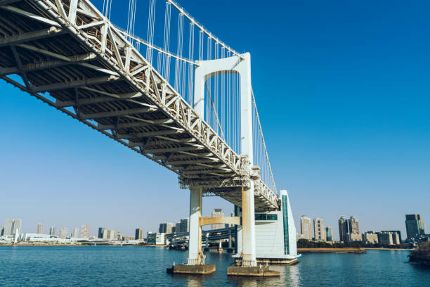 istock An angle from underneath the large bridge in Tokyo Bay (Rainbow Bridge). 2204654254