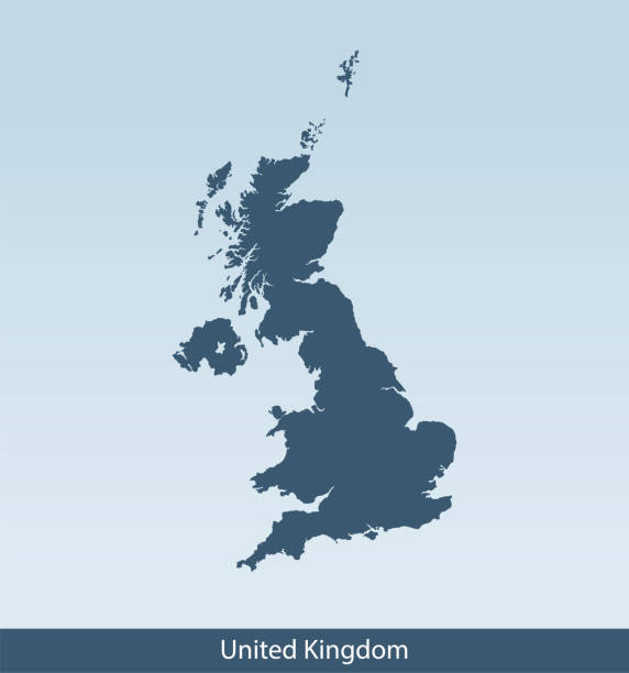 stockillustraties, clipart, cartoons en iconen met united kingdom map - groot brittannië