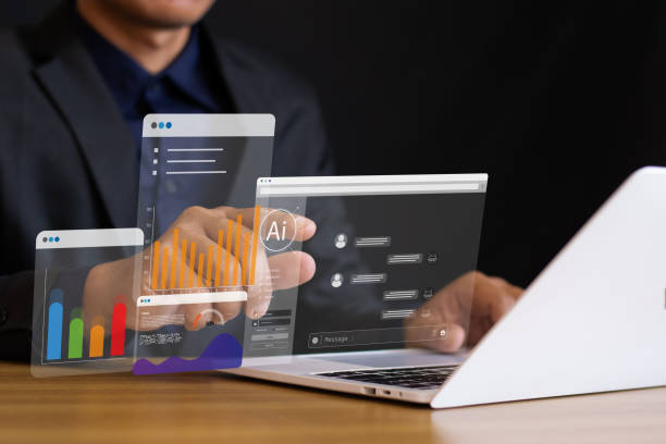 istock Businessmen use laptops to analyze sales data, using AI technology to plan their business, strategies and marketing development. 2204662257