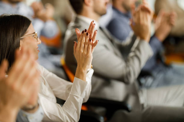 istock Applauding on education event in board room! 2204664736
