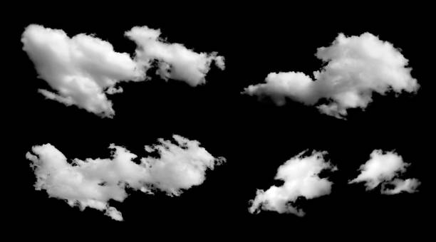 istock Clouds in the sky with black and white isolated like background with lights and patterns isolated on the image. 2204667540