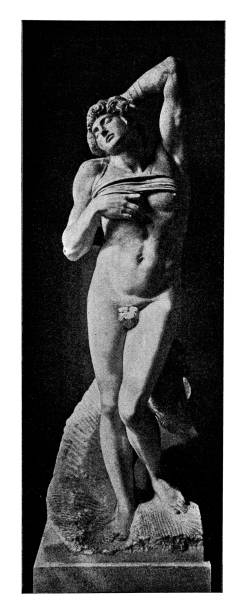 istock Larger-than-life marble statue of a prisoner by Michelangelo 2204670964
