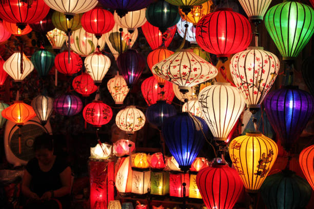 istock Vibrant traditional Vietnamese lanterns 2204672319