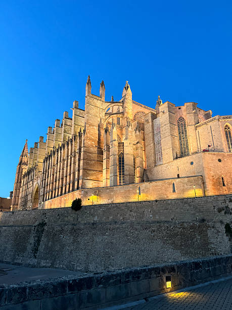 istock The cathedral of Mallorca illuminated at sunset 2204673325