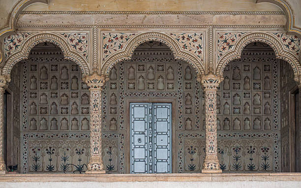 istock Intricate painted arches reveal historical architecture in India 2204674108