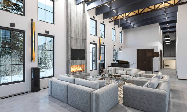 istock Large tall Living Room Interior 2204676835