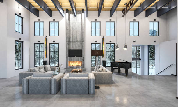 istock Large tall Living Room Interior 2204676840