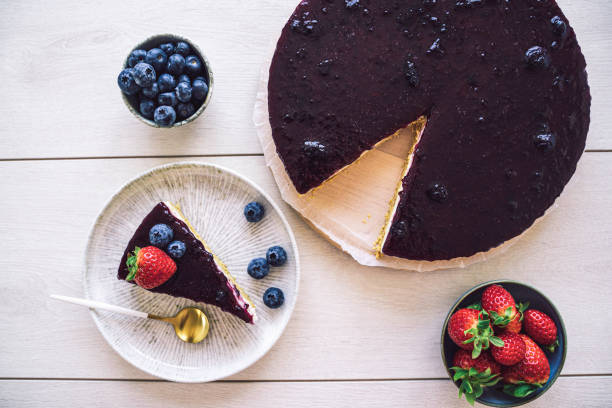 istock Delicious berry cheesecake with fresh strawberries 2204681604
