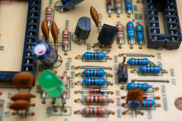istock Electronic printed circuit board with electronic radio components 2204683831